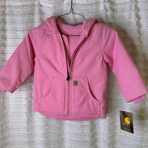 NEW Carhartt 3T Toddler Pink Canvas Hooded Jacket Coat with tags